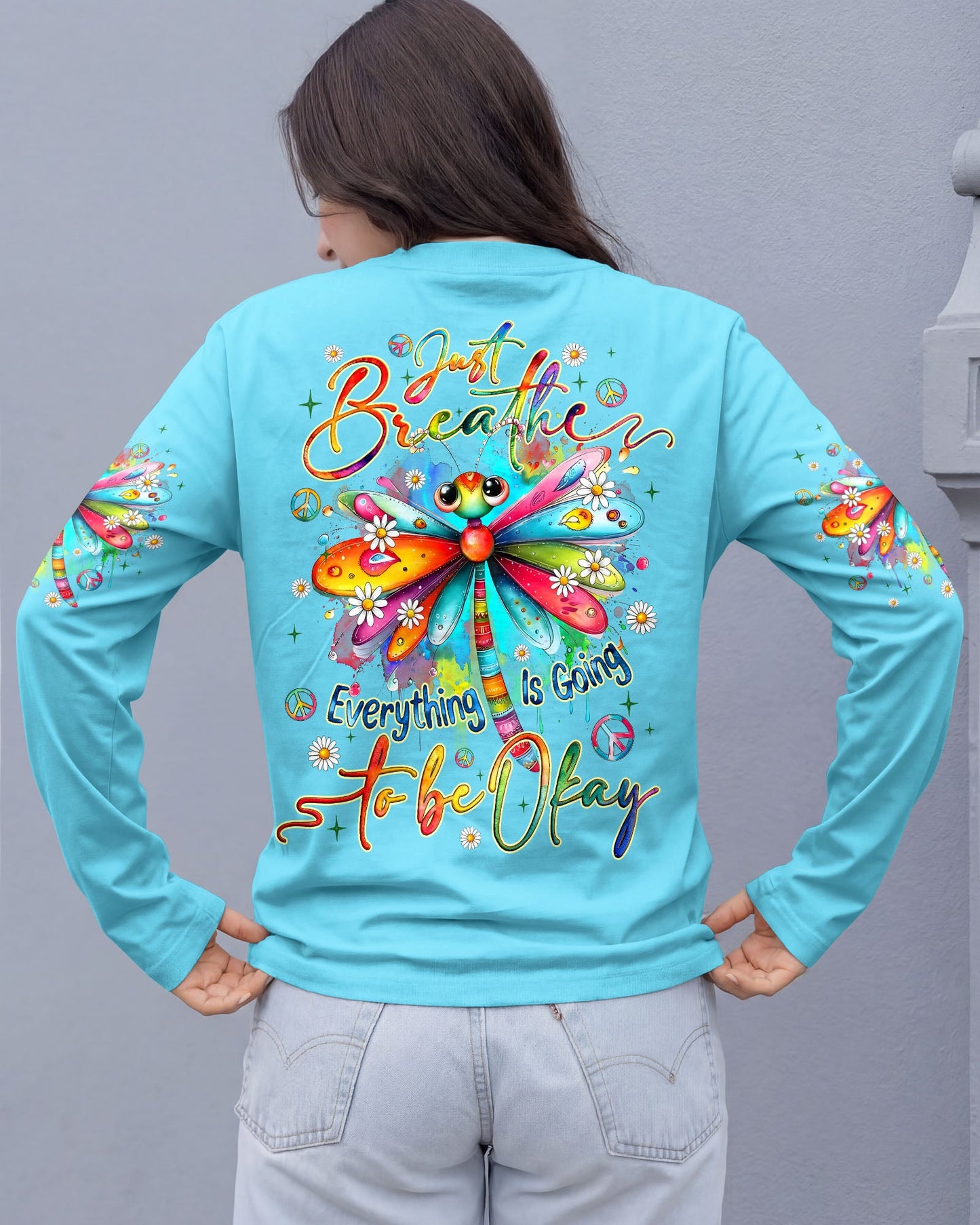JUST BREATHE DRAGONFLY ALL OVER PRINT - TYQY3005261