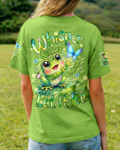 WHISPER WORDS OF WISDOM LET IT BE FROG ALL OVER PRINT - TYQY3006261