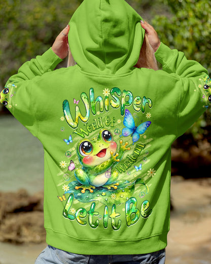 WHISPER WORDS OF WISDOM LET IT BE FROG ALL OVER PRINT - TYQY3006261
