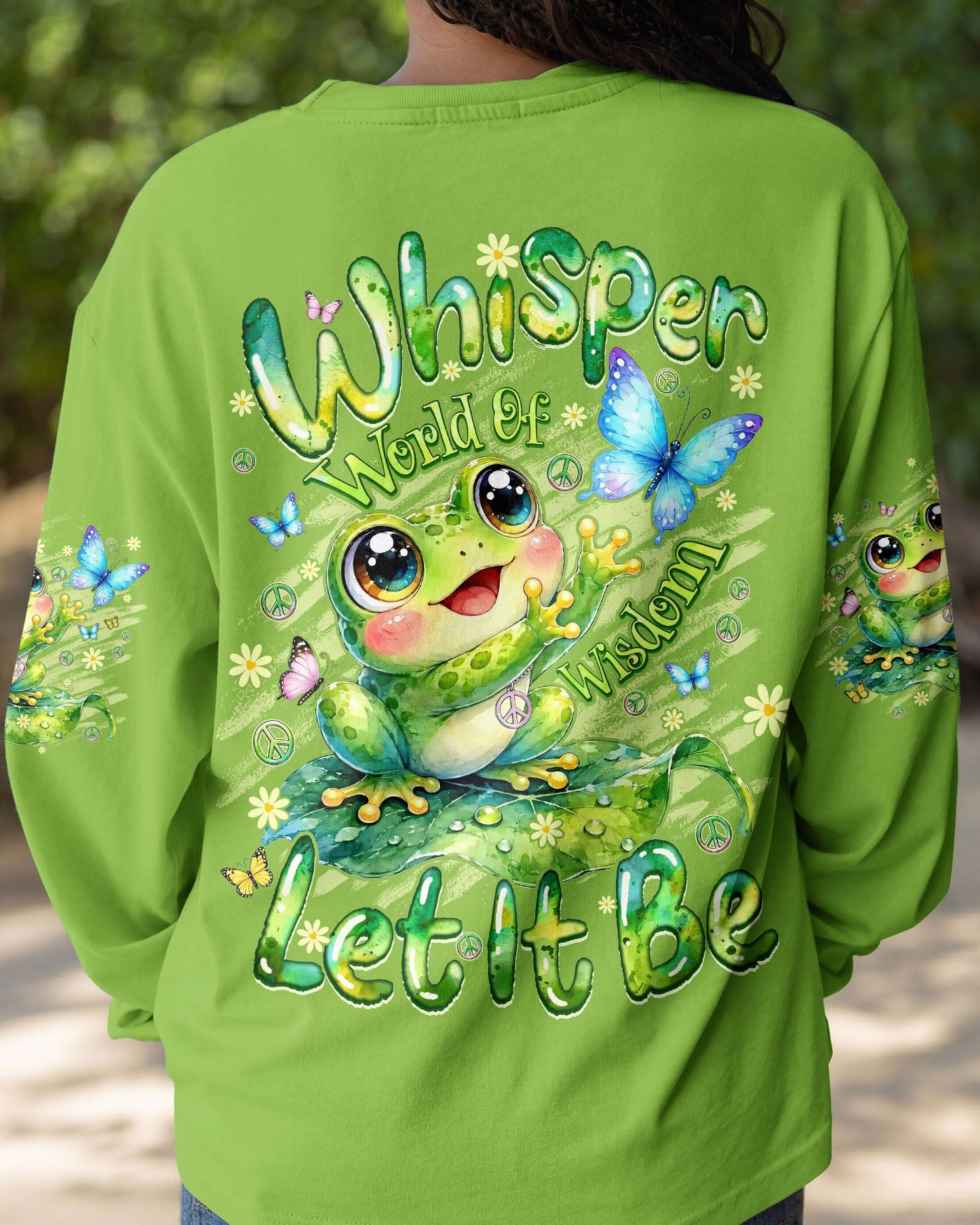 WHISPER WORDS OF WISDOM LET IT BE FROG ALL OVER PRINT - TYQY3006261
