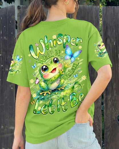 WHISPER WORDS OF WISDOM LET IT BE FROG ALL OVER PRINT - TYQY3006261