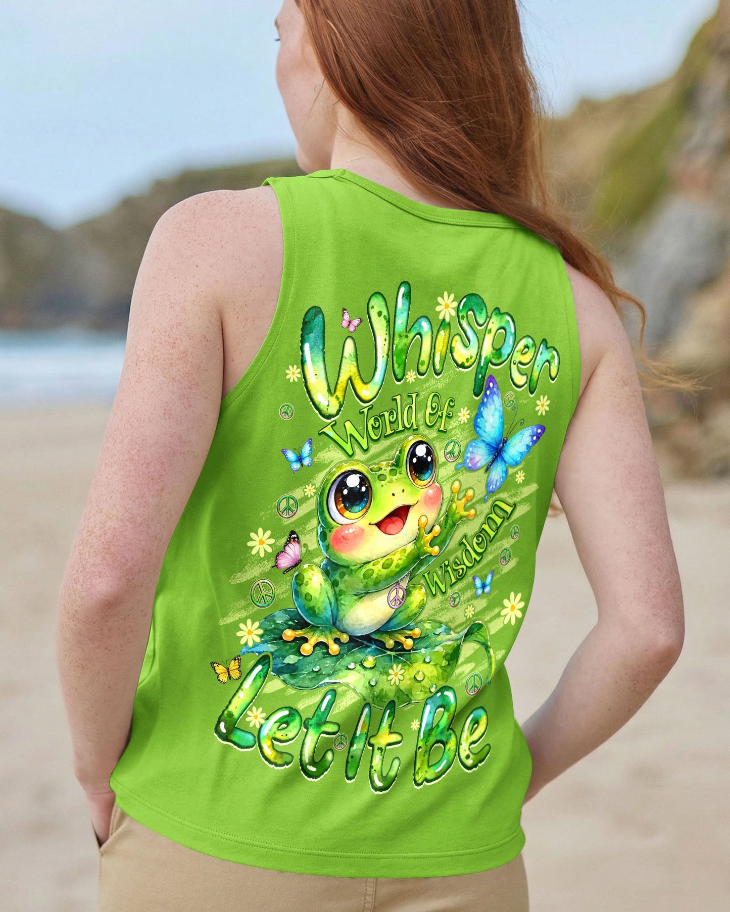 WHISPER WORDS OF WISDOM LET IT BE FROG ALL OVER PRINT - TYQY3006261