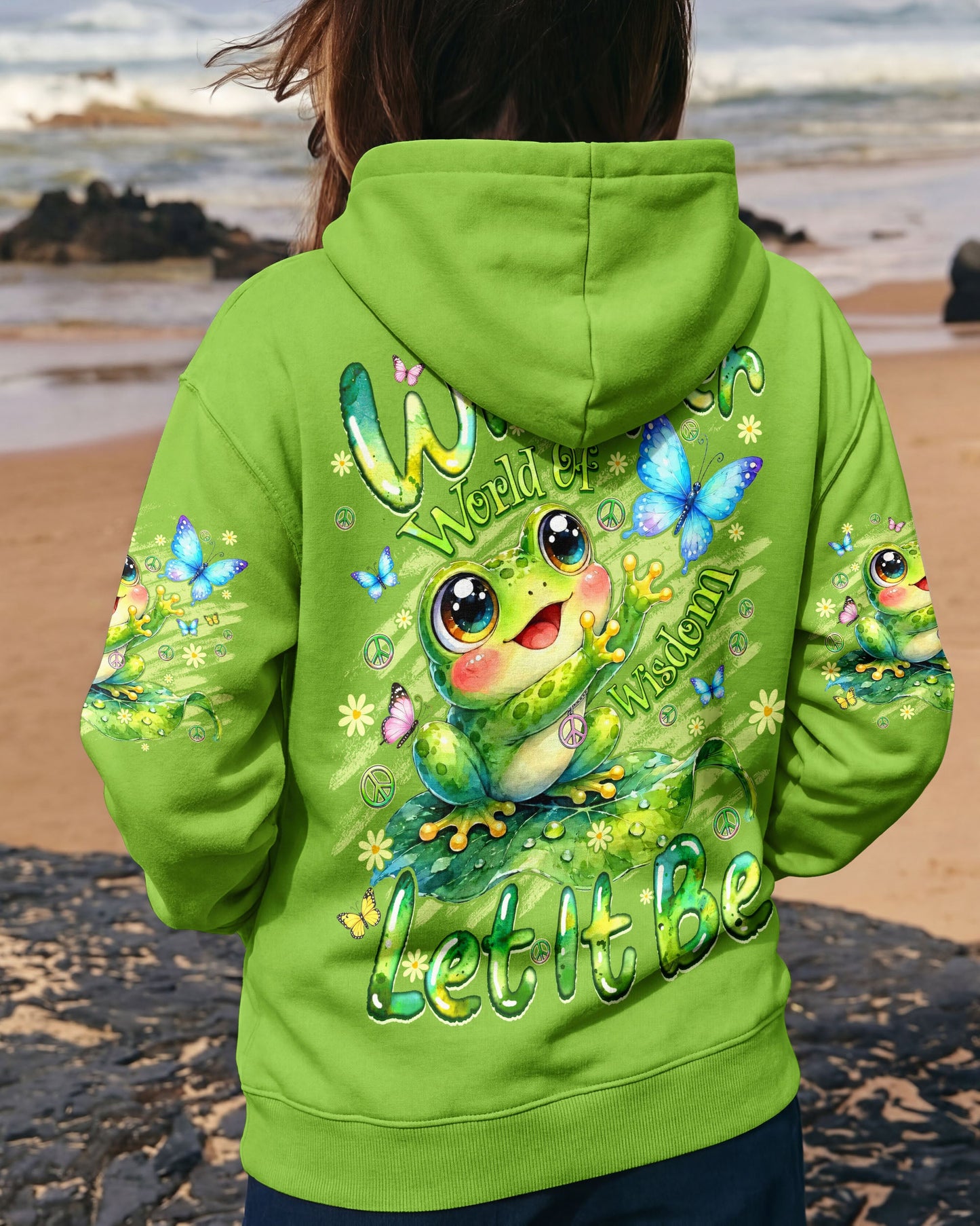WHISPER WORDS OF WISDOM LET IT BE FROG ALL OVER PRINT - TYQY3006261