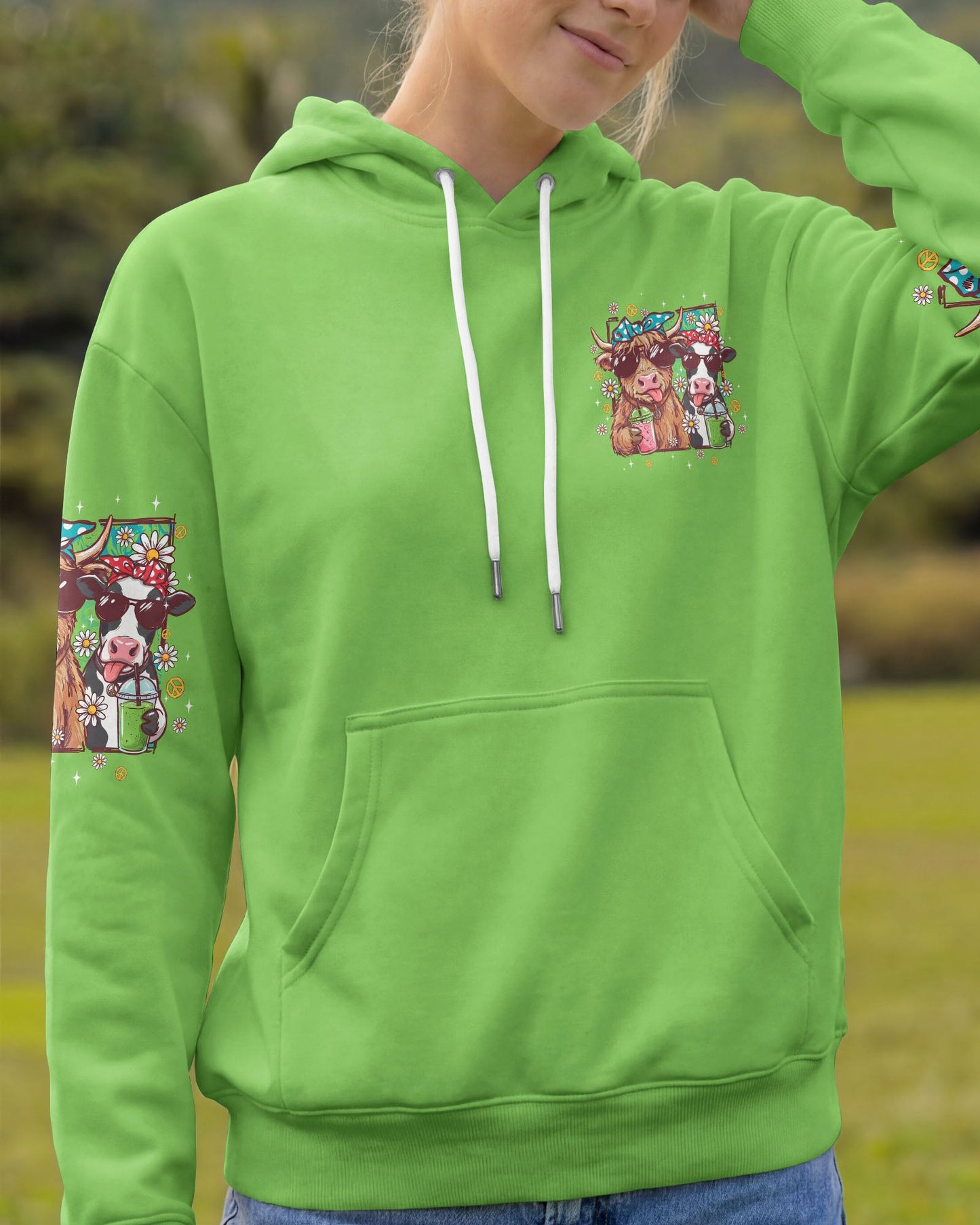 GOOD TIMES CRAZY FRIENDS COW ALL OVER PRINT - TYQY3006263