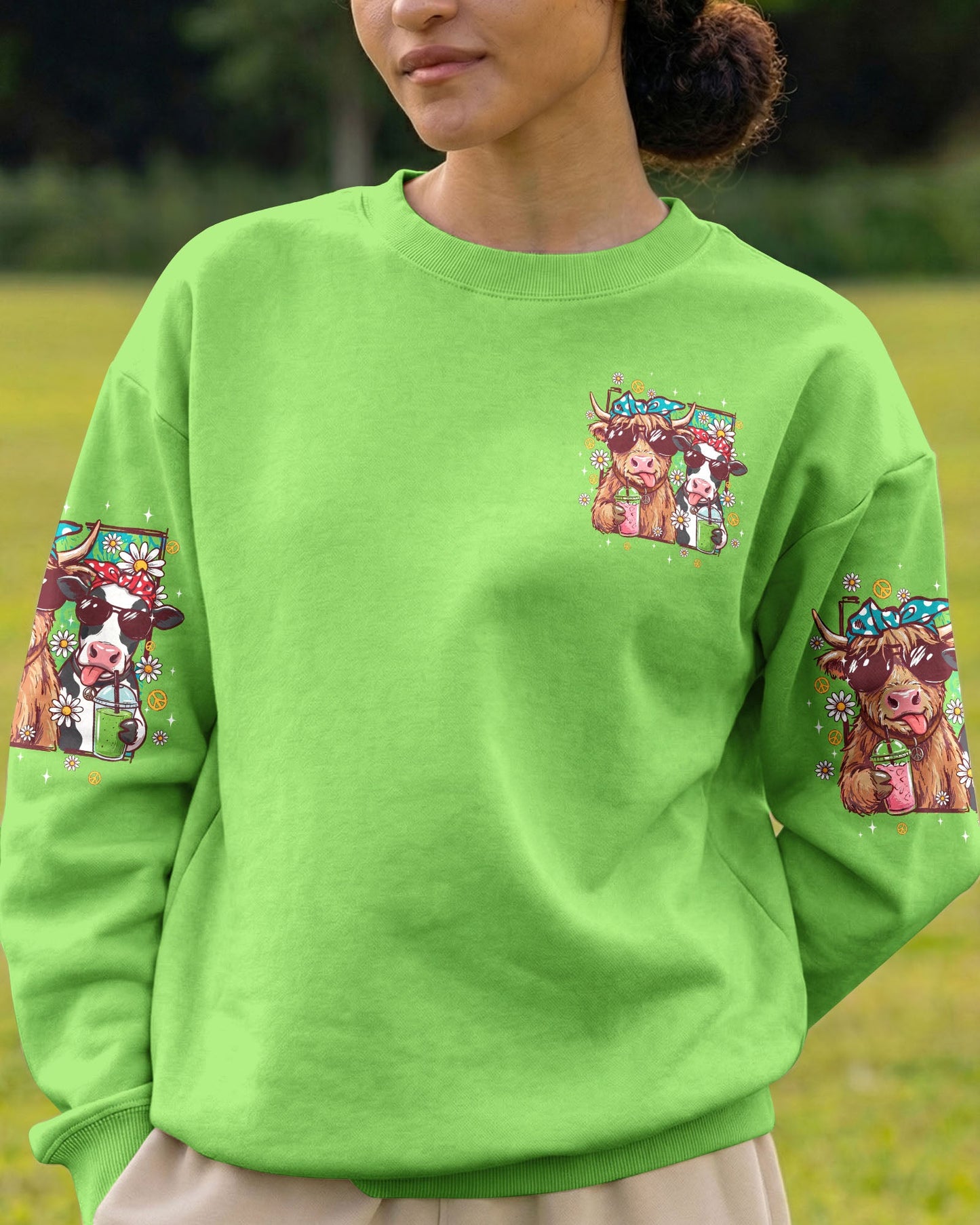 GOOD TIMES CRAZY FRIENDS COW ALL OVER PRINT - TYQY3006263