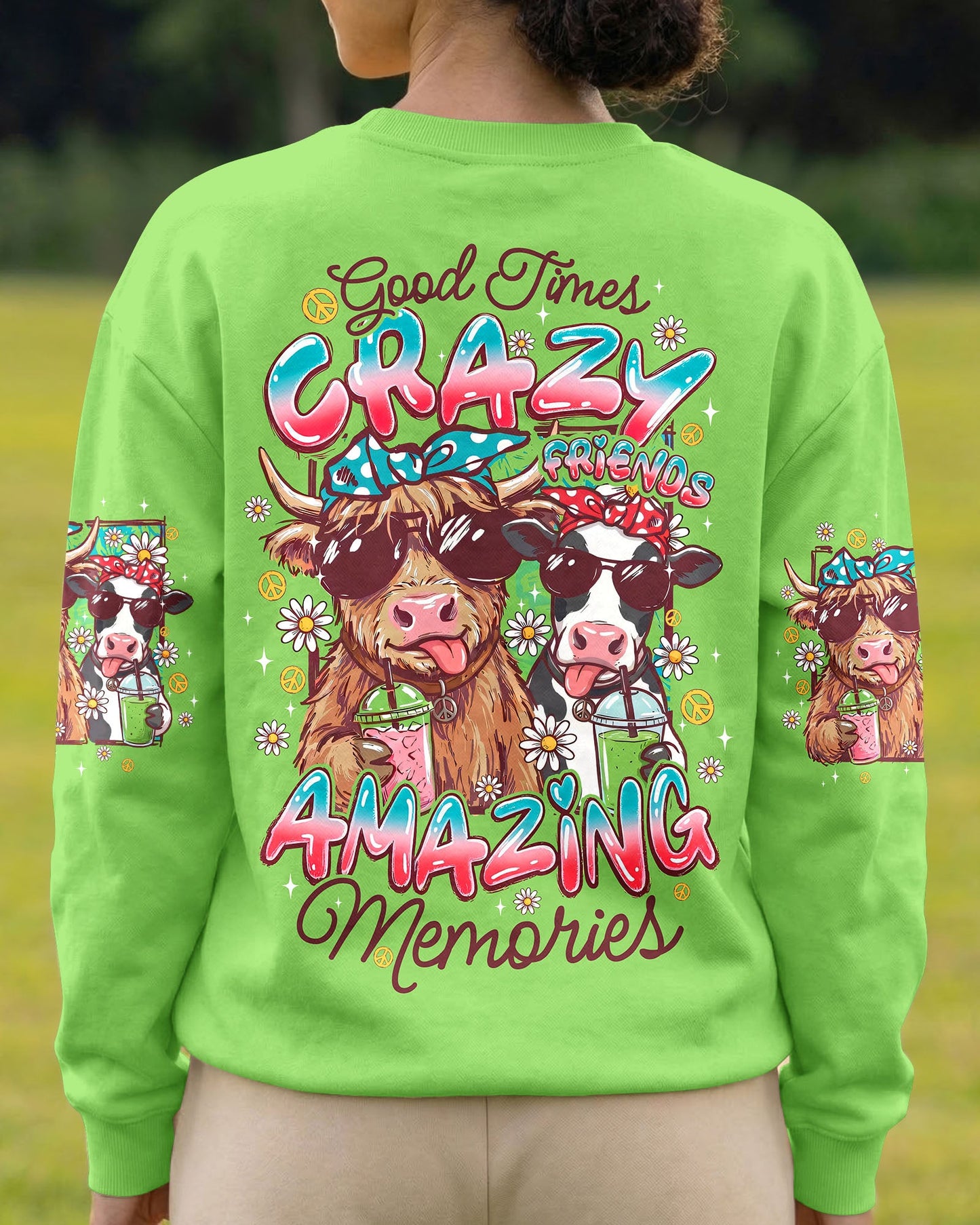 GOOD TIMES CRAZY FRIENDS COW ALL OVER PRINT - TYQY3006263