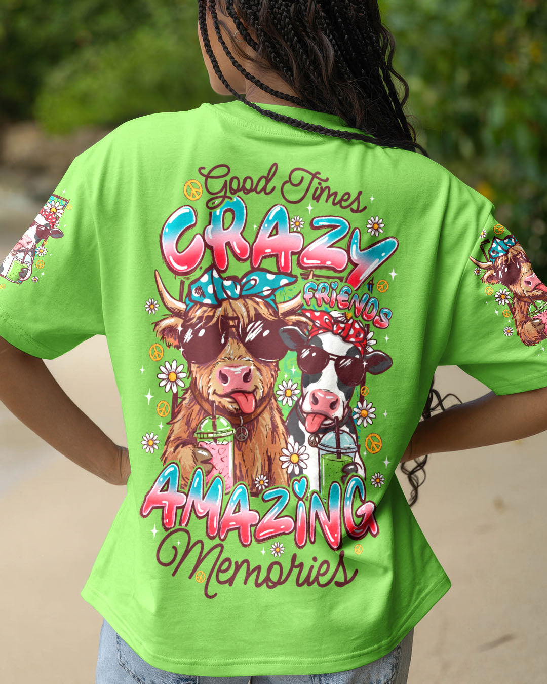GOOD TIMES CRAZY FRIENDS COW ALL OVER PRINT - TYQY3006263
