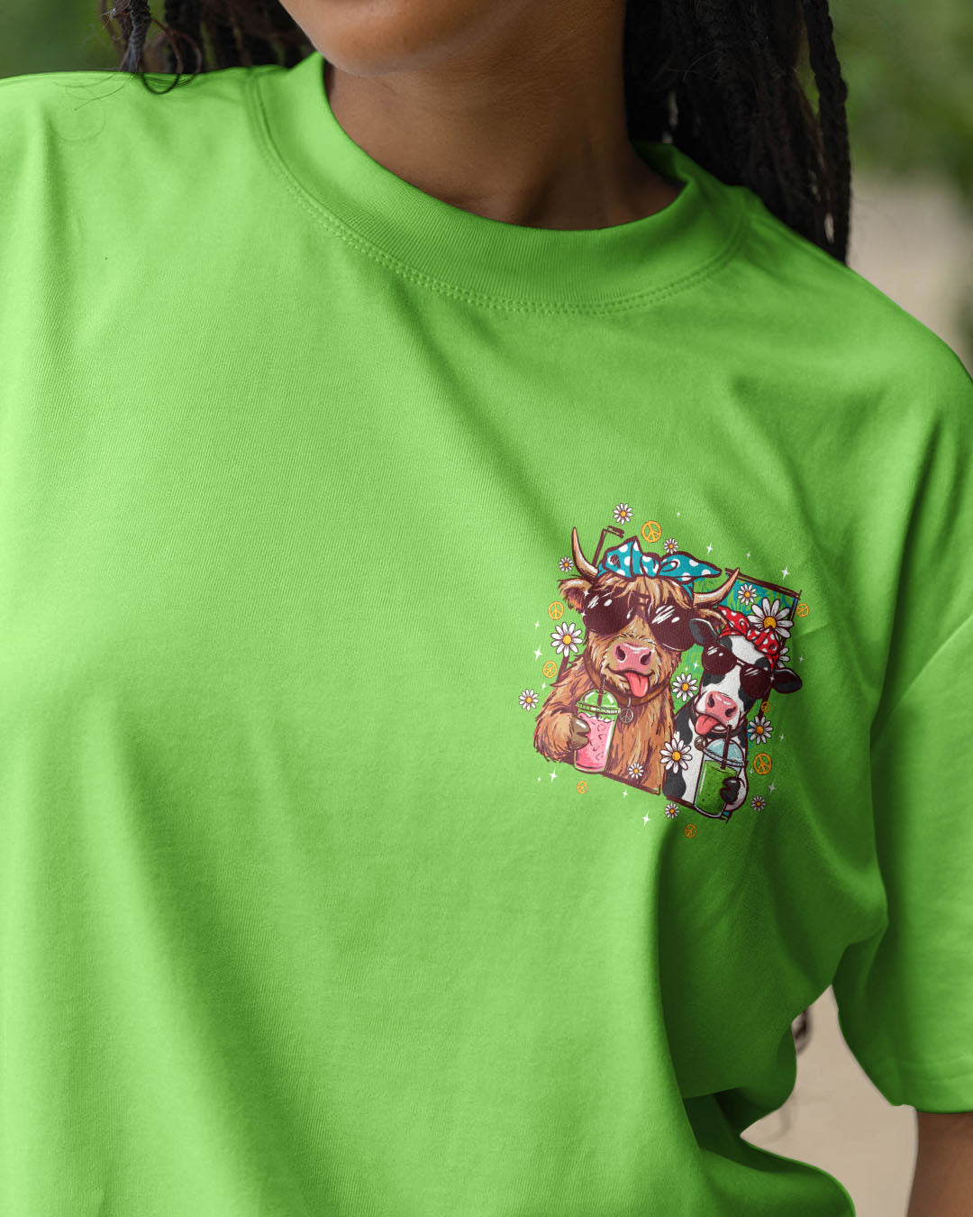 GOOD TIMES CRAZY FRIENDS COW ALL OVER PRINT - TYQY3006263