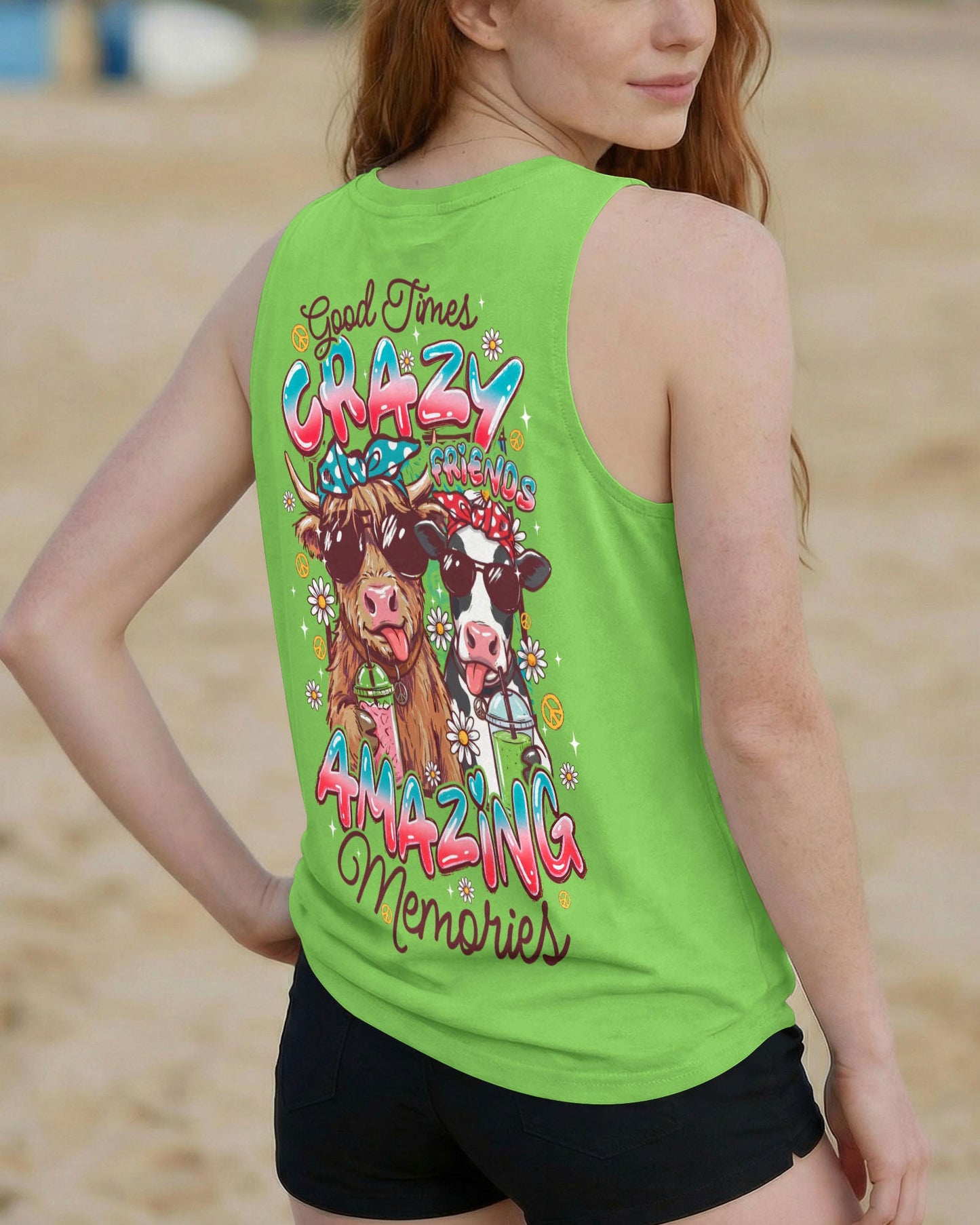 GOOD TIMES CRAZY FRIENDS COW ALL OVER PRINT - TYQY3006263