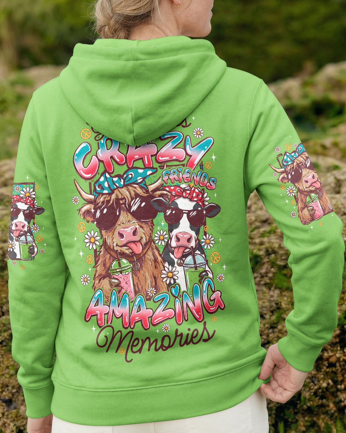 GOOD TIMES CRAZY FRIENDS COW ALL OVER PRINT - TYQY3006263