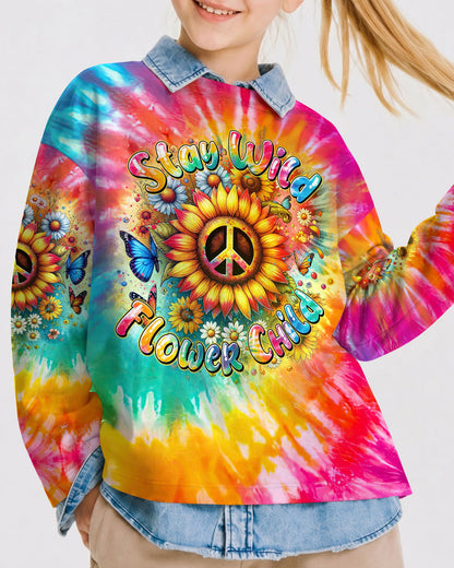 STAY WILD FLOWER CHILD TIE DYE KIDS ALL OVER PRINT - TYTM1912232