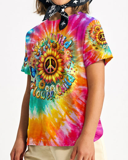 STAY WILD FLOWER CHILD TIE DYE KIDS ALL OVER PRINT - TYTM1912232