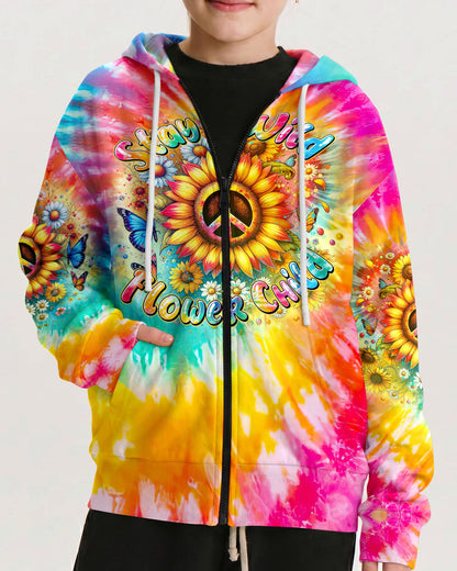 STAY WILD FLOWER CHILD TIE DYE KIDS ALL OVER PRINT - TYTM1912232