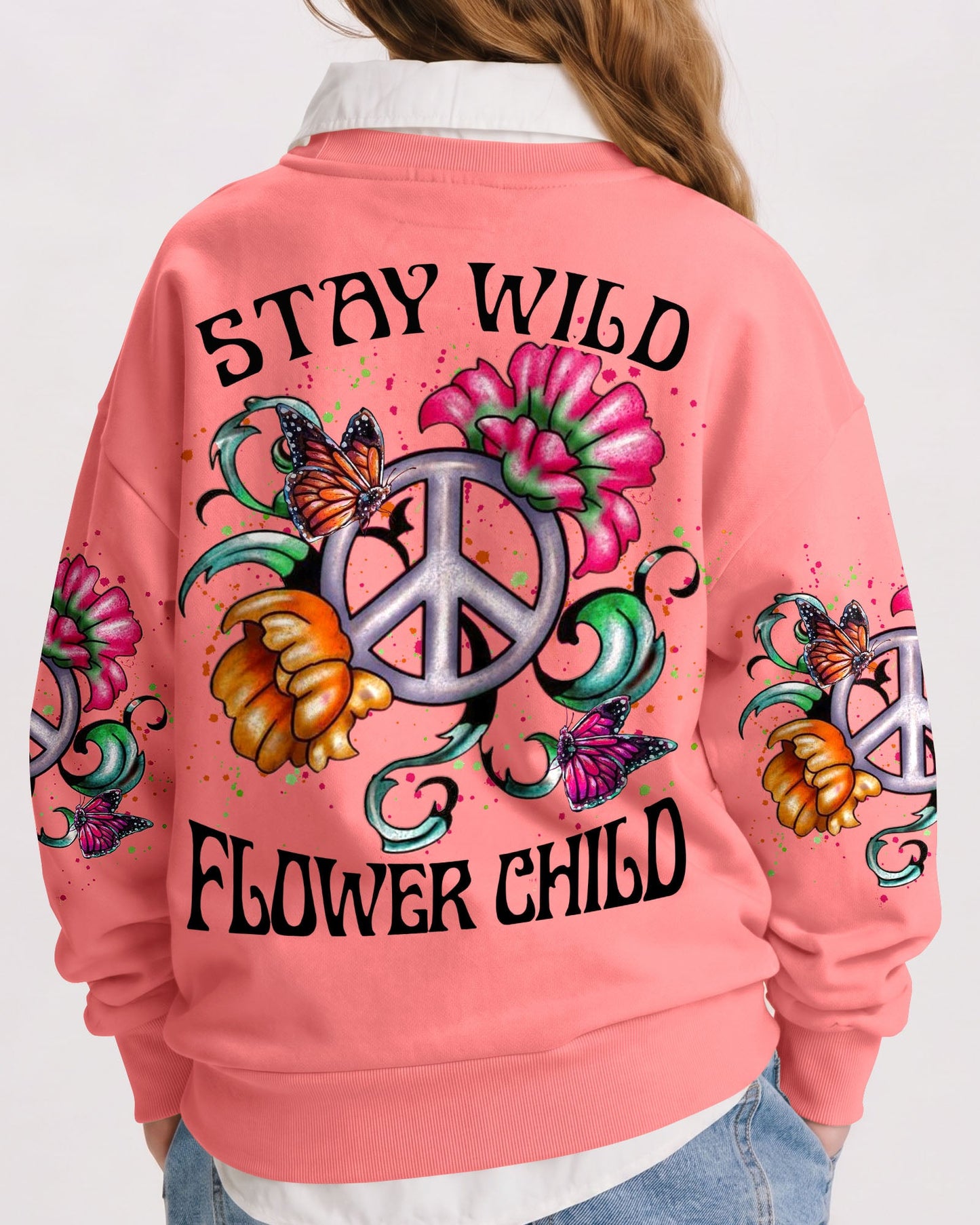 STAY WILD FLOWER CHILD KIDS ALL OVER PRINT - YHLN1812233