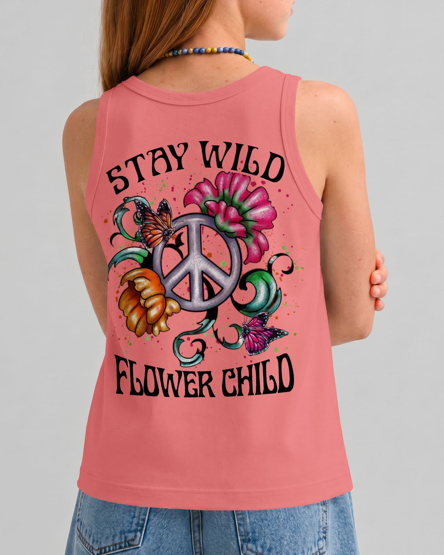 STAY WILD FLOWER CHILD KIDS ALL OVER PRINT - YHLN1812233