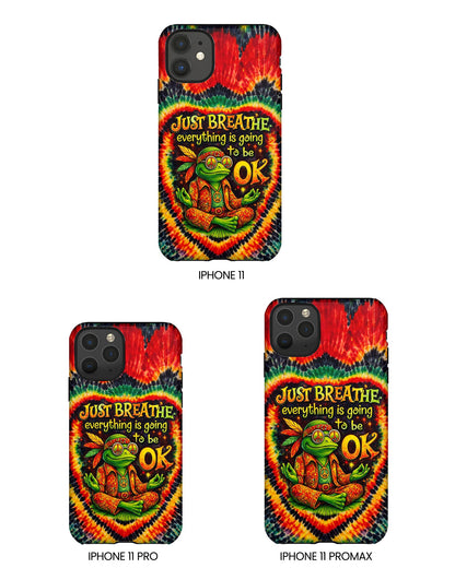 JUST BREATHE FROG SWIRL PHONE CASE  - KMTM2304262
