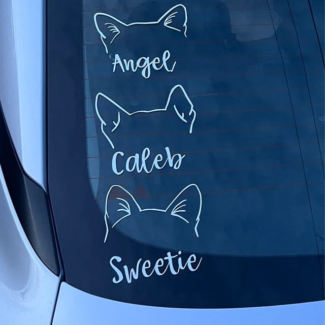 Customize Dog Ears Sticker With Name