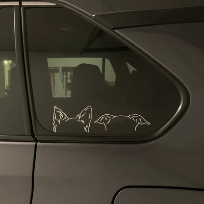 Customize Dog Ears Sticker With Name