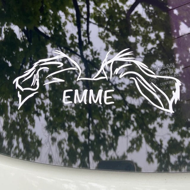 Customize Dog Ears Sticker With Name