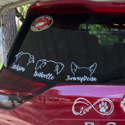 Customize Dog Ears Sticker With Name
