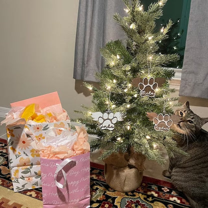 Personalized Pet Angel Paw Ornament