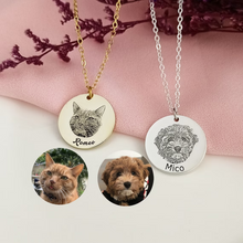 Load image into Gallery viewer, Custom Personalized Pet Portrait Name Necklaces
