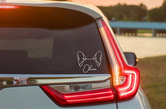 Customize Dog Ears Sticker With Name