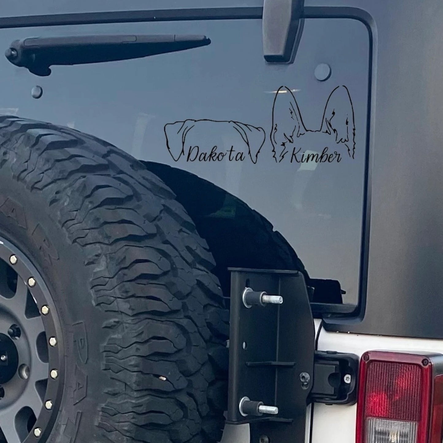 Customize Dog Ears Sticker With Name