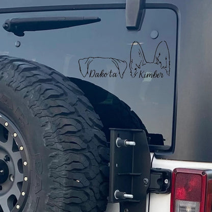 Customize Dog Ears Sticker With Name