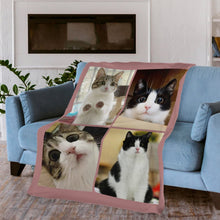 Load image into Gallery viewer, Custom Pet Soft Blanket With Pictures
