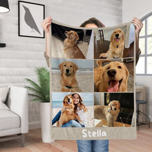 Load image into Gallery viewer, Custom Pet Soft Blanket With Pictures
