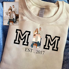 Load image into Gallery viewer, Mother&#39;s Day Personalized Printed Family Photo Hoodie Sweatshirt T-Shirt
