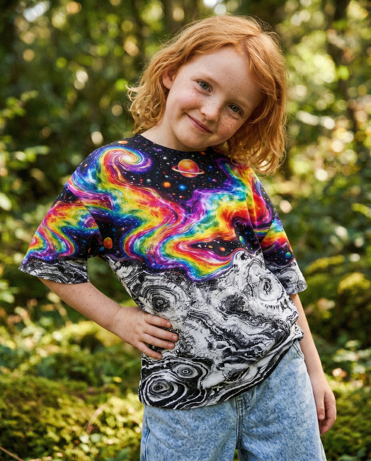 SCRATCHING CAT GALAXY KIDS ALL OVER PRINT - KMTM1006262