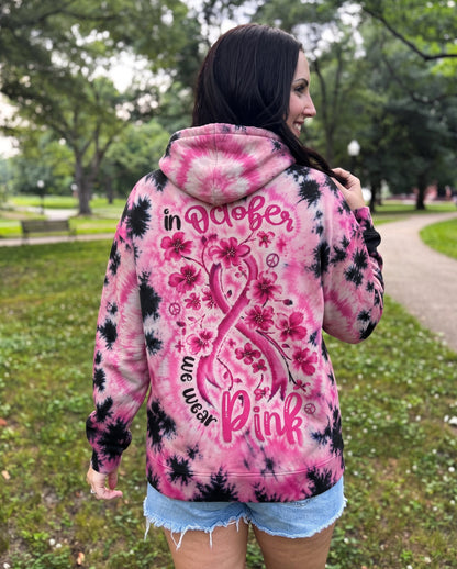 IN OCTOBER WE WEAR PINK FLORAL RIBBON ALL OVER PRINT - KMTM1507261