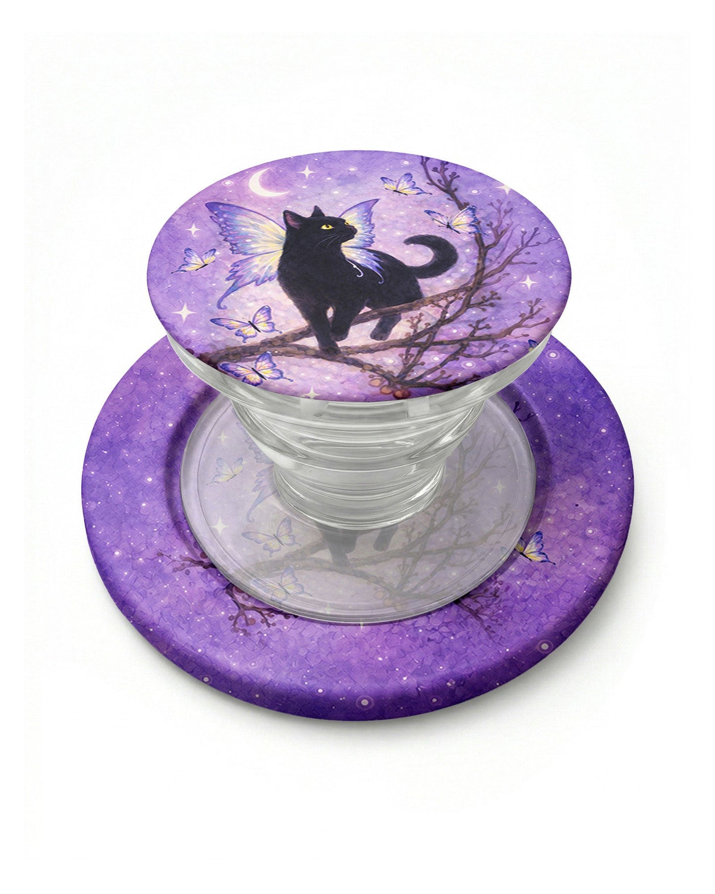 I BELIEVE THERE ARE ANGELS AMONG US BLACK CAT MAGSAFE PHONE GRIP - TLNO2605262