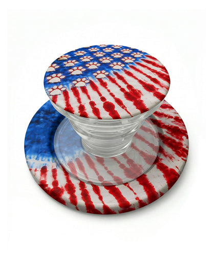 PAW PRINT RED WHITE & BLUE PHONE GRIP - TLHG1704262
