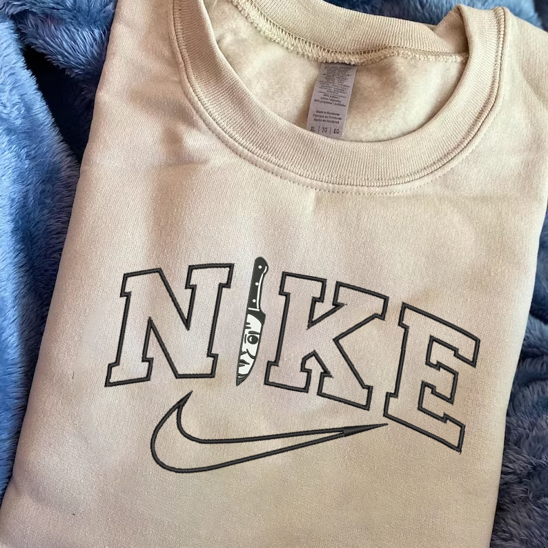 Personalized Embroidered Halloween Horror Knife Hoodie Sweatshirt T-Shirt