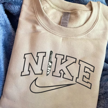 Personalized Embroidered Halloween Horror Knife Hoodie Sweatshirt T-Shirt
