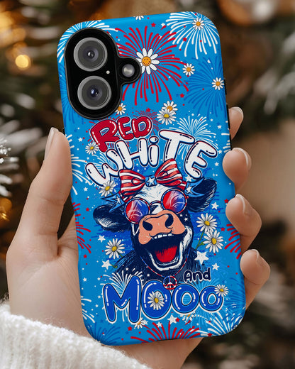 RED WHITE AND MOOO COW PHONE CASE - TY1306262