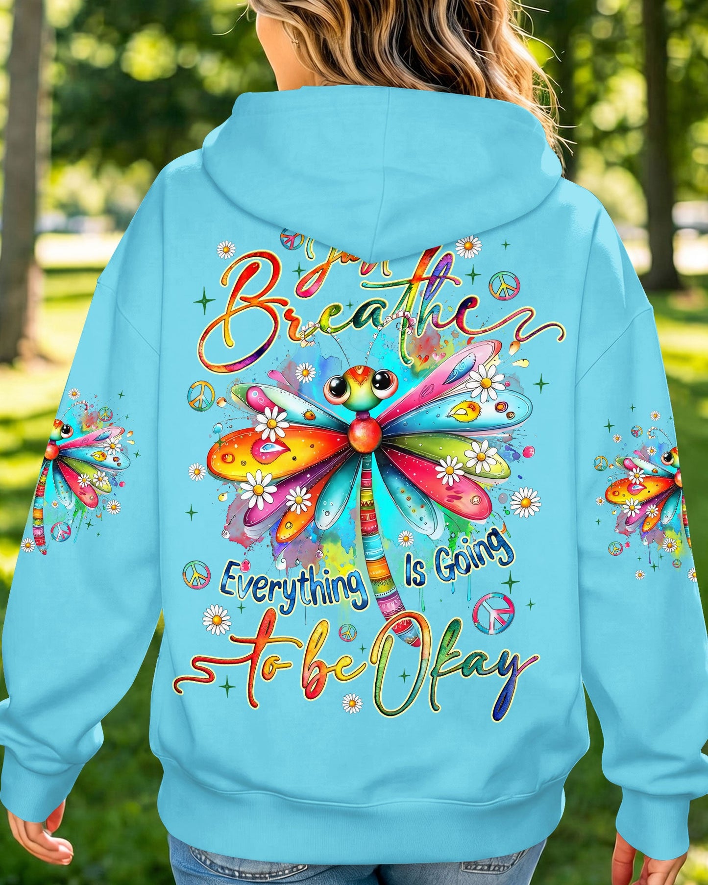JUST BREATHE DRAGONFLY ALL OVER PRINT - TYQY3005261