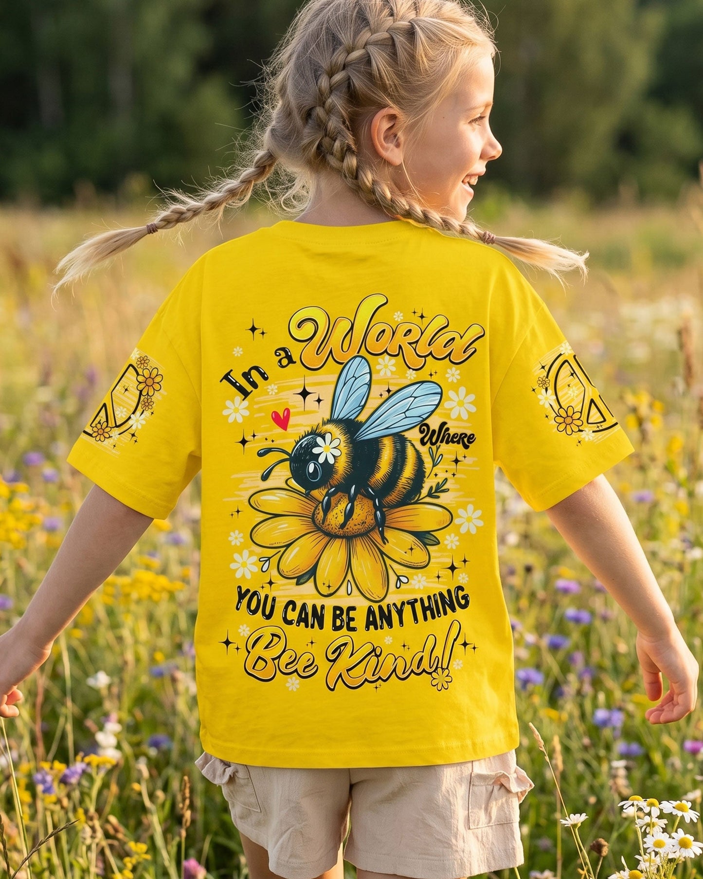 IN A WORLD WHERE YOU CAN BE ANYTHING BEE KIND KIDS ALL OVER PRINT - TYQY1106264