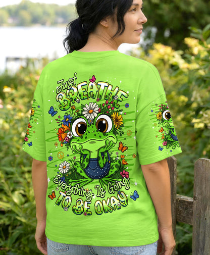 JUST BREATHE FROG ALL OVER PRINT - TLHG2206263