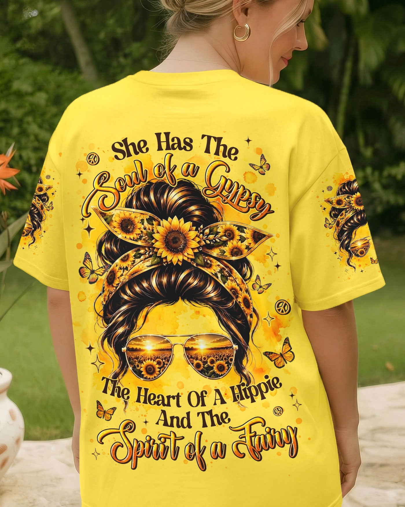 SHE HAS THE SOUL OF A GYPSY MESSY BUN ALL OVER PRINT - TYLN2306263