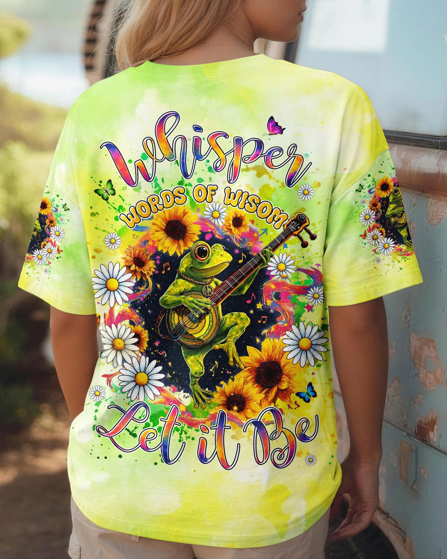 WHISPER WORDS OF WISDOM LET IT BE FROG ALL OVER PRINT - TYLN2606262