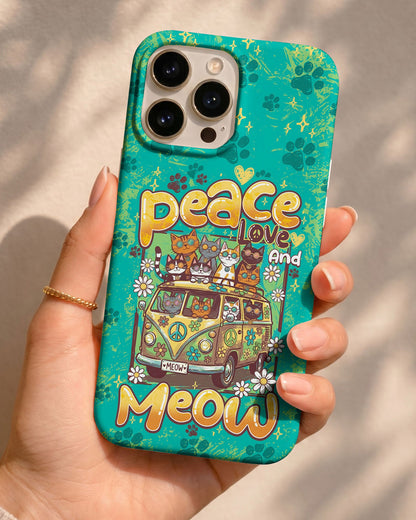 PEACE LOVE AND MEOW CATS PHONE CASE - TY0707263