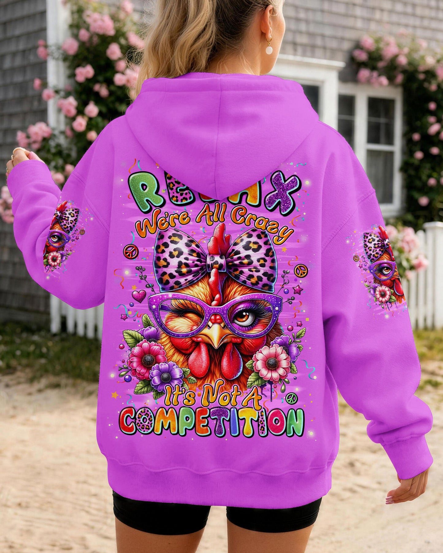 RELAX WE'RE ALL CRAZY CHICKEN ALL OVER PRINT - TYLN2906263