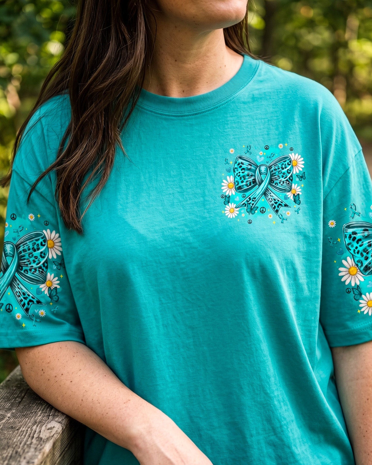 IN SEPTEMBER WE WEAR TEAL OVARIAN CANCER AWARENESS ALL OVER PRINT - TYQY1407262