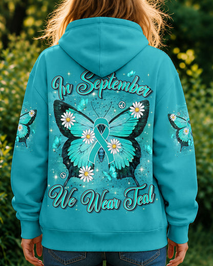 IN SEPTEMBER WE WEAR TEAL OVARIAN CANCER AWARENESS ALL OVER PRINT - TYLN1407262
