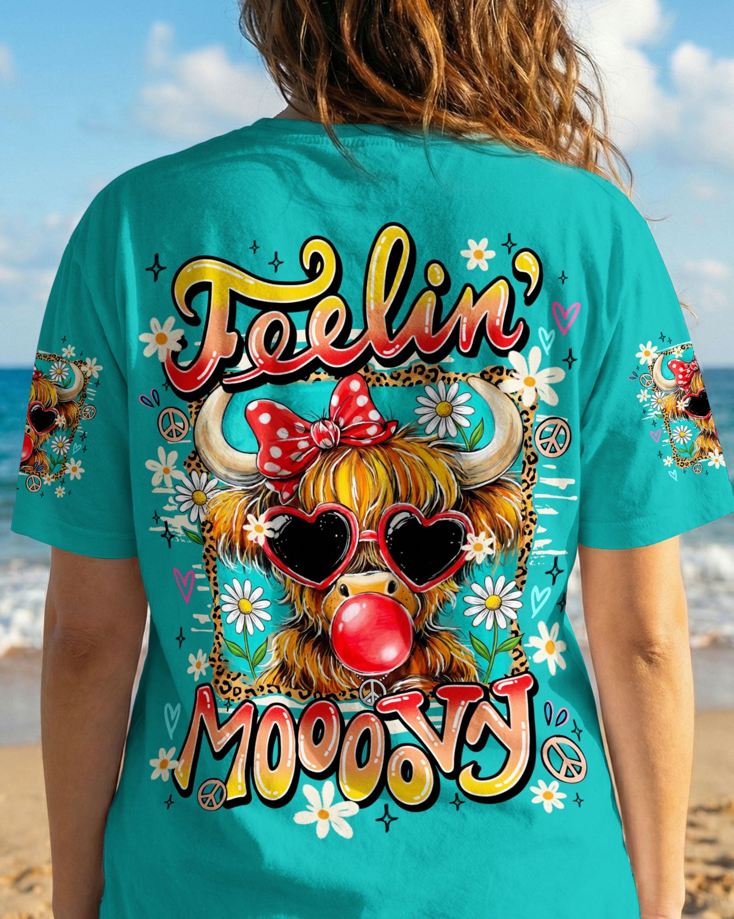 FEELIN' MOOOOVY HIGHLAND COW ALL OVER PRINT - TY0907261