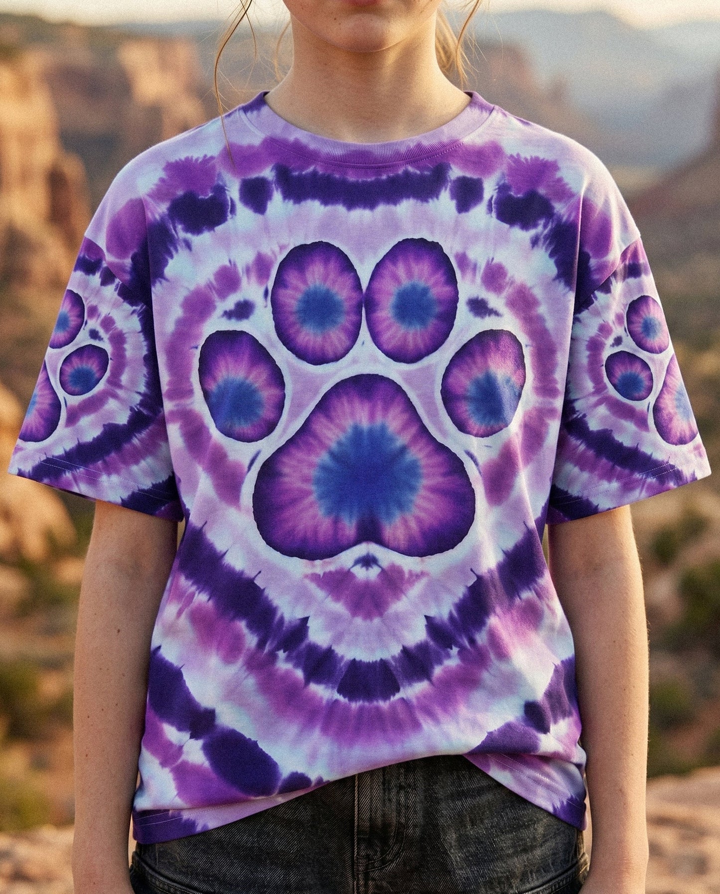 PAW PRINT PURPLE KIDS ALL OVER PRINT - TYQY1106263